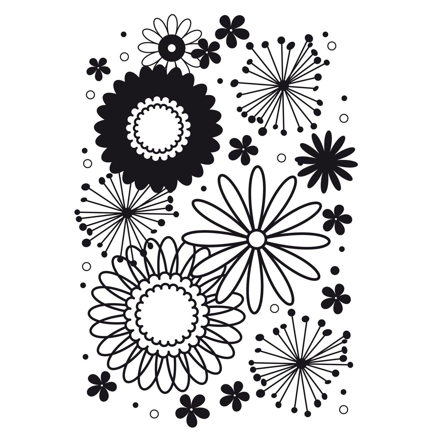 Vaessen creative • carpeta de estampado de flores