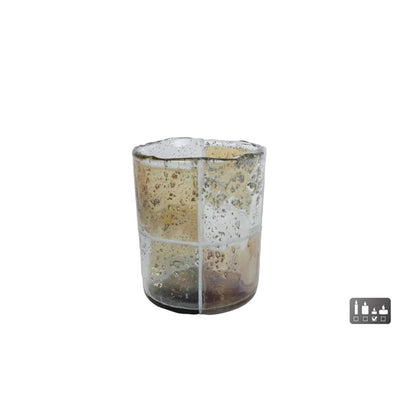 Cosydecor portavelas bloques cristal 7,5x7,5x9cm