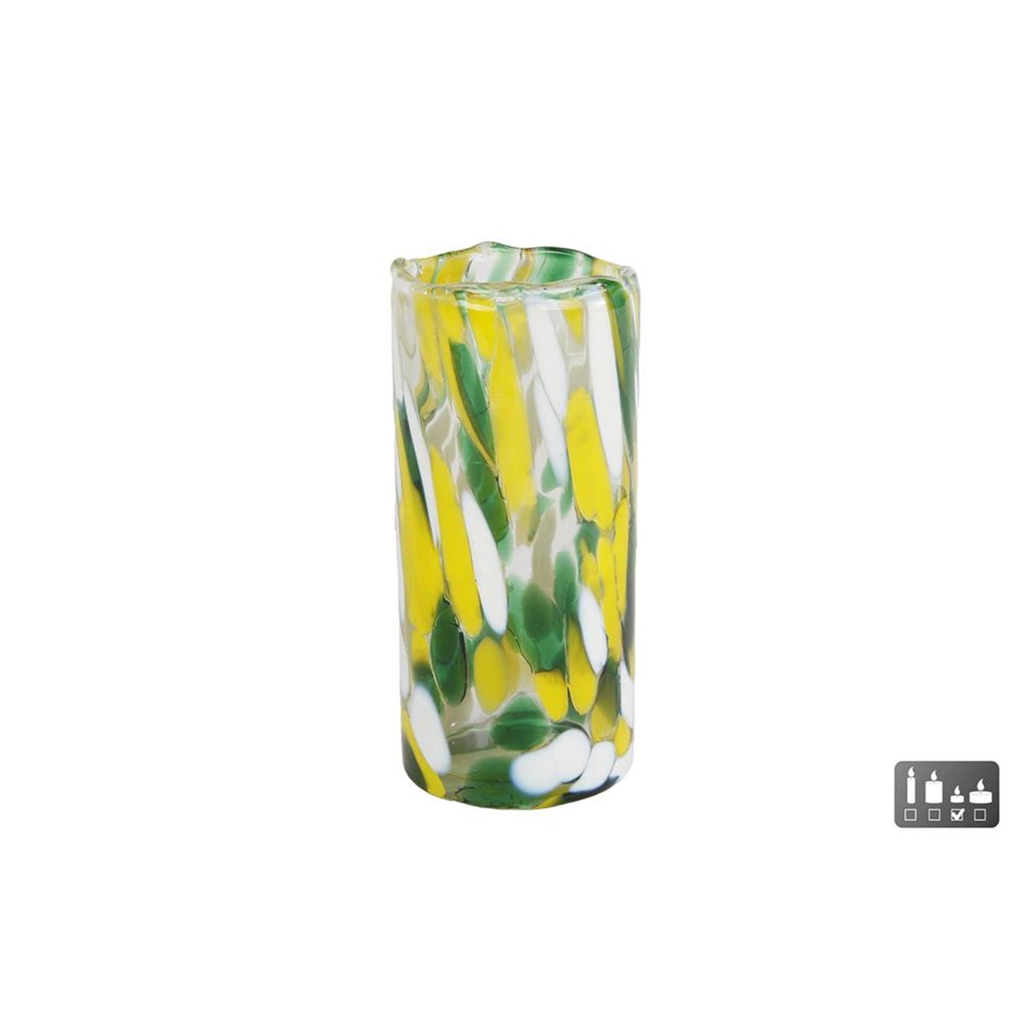 Candelita puntos l cristal 5,5x5,5x12cm