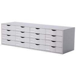 Cassettiera impilabile 4x4 107,6x34,2x32,9 cm grigio chiaro