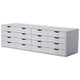 Cassettiera impilabile 4x4 107,6x34,2x32,9 cm grigio chiaro