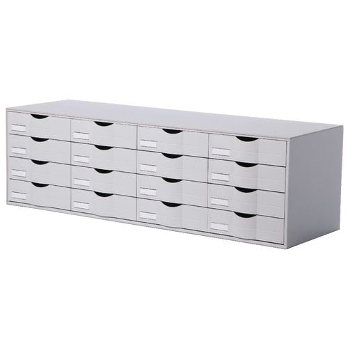 Cómoda apilable 4x4 107,6x34,2x32,9cm gris claro
