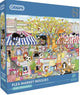 Gibsons jigsaw puzzle flea market moggies 1000 pieces cats animals.