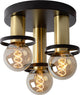 Lucide anaka - lampada da soffitto (lampada da soffitto) - ø 30 cm - 3xe27 - nero