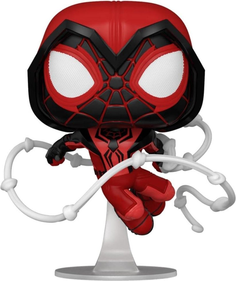 ¡Funko! muñeco hombre araña! figura de vinilo - miles morales traje rojo, 9 cm