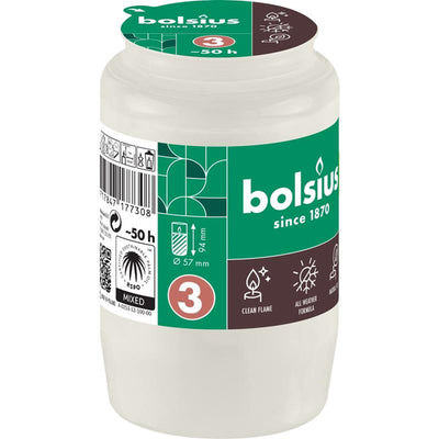 Lampada tombale Bolsius compo n.3 bianca