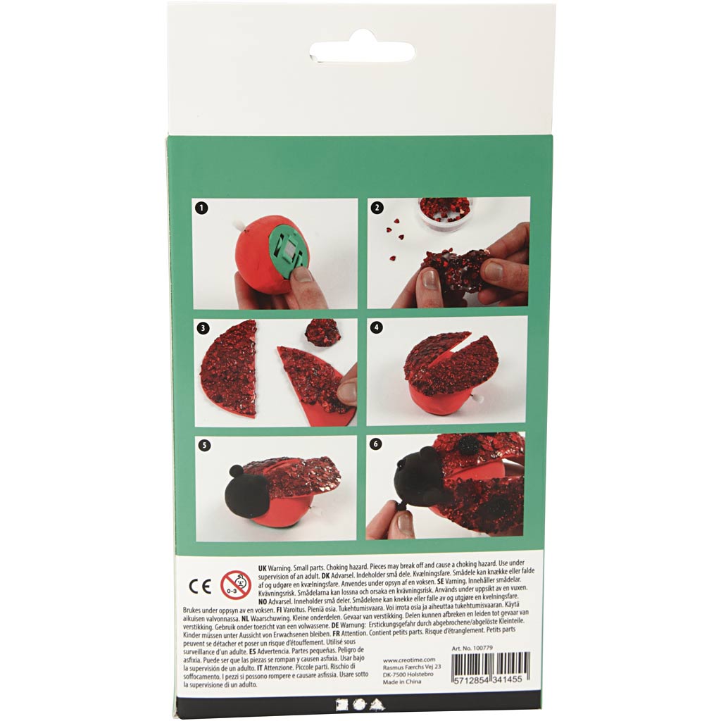 Silk clay lara the ladybug, 1 set