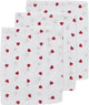 Meyco baby sweet heart washandjes - 3-pack - hydrofiel - red - 20x17cm