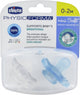 Ciuccio Chicco Physical Soft 0m+ silicone blu trasparente