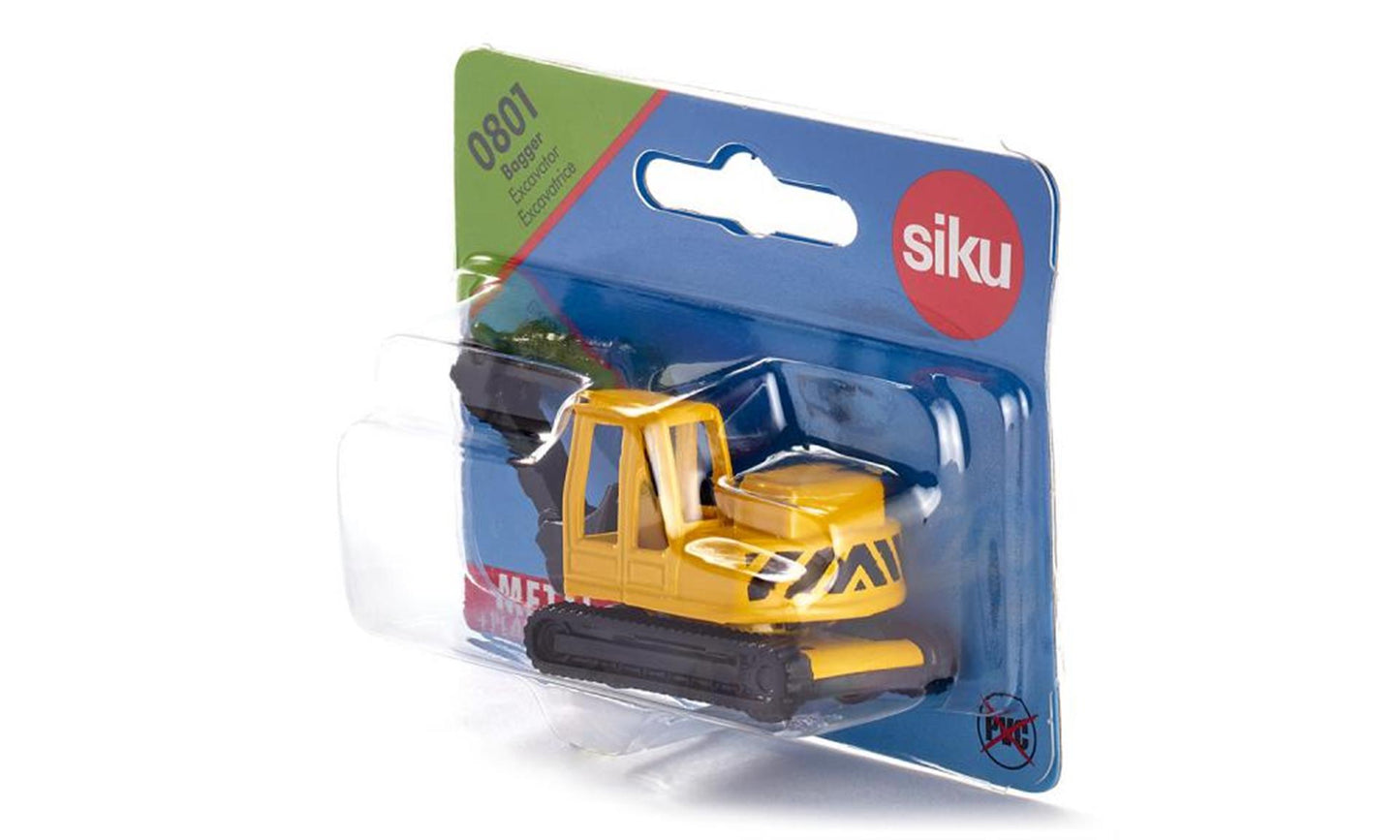 Excavadora Siku 0801 6,8 cm amarillo negro