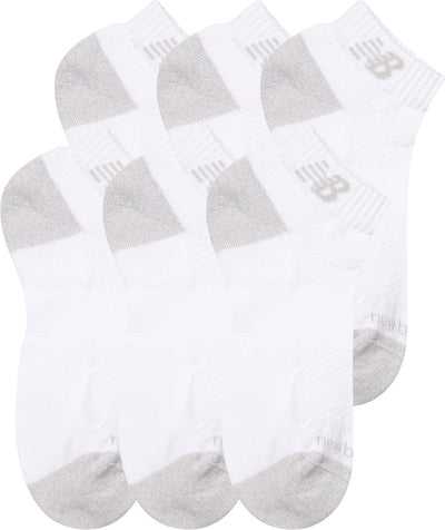 Calzini bassi New Balance Active, confezione da 6 calzini sportivi unisex - bianchi