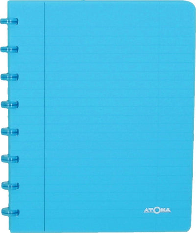 Cuaderno de moda Atoma | pies a5 | 144 páginas | forrado | turquesa transparente