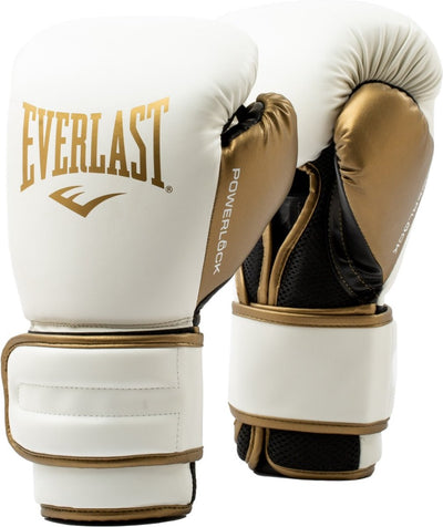Guanto da allenamento Everlast powerlock 2r, oro bianco 14 once