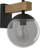 Eglo bufalata wandlamp - e27 - 29 cm - zwart|bruin