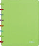 Cuaderno Atoma tutti frutti, ft a5, 144 páginas, cuadros comerciales, verde transparente