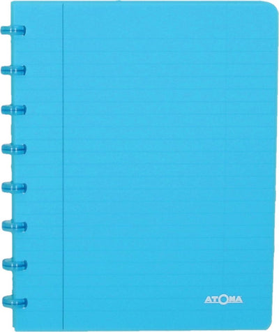Atoma trendy notebook, ft a5, 144 pages, checked 5 mm, transparent turquoise