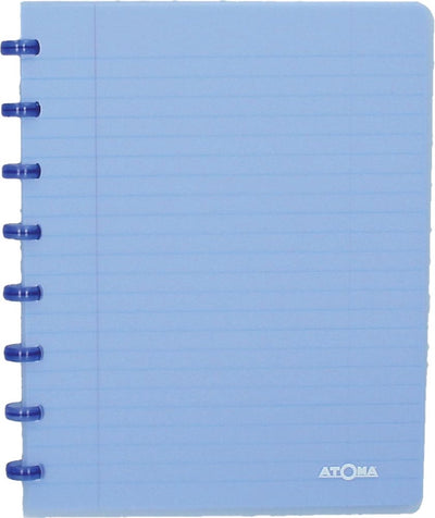 Atoma trendy notebook, ft a5, 144 pages, checked 5 mm, transparent blue 1 piece