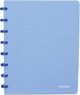 Quaderno trendy Atoma, ft a5, 144 pagine, quadretti 5 mm, blu trasparente 1 pezzo