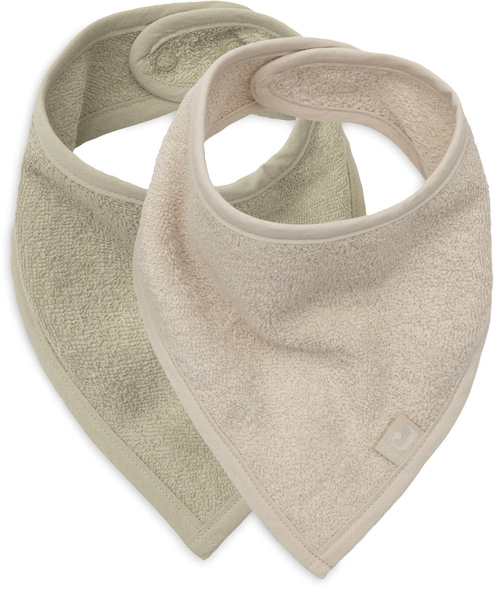 Jollein bavaglino bandana soft matcha sabbia (confezione da 2)