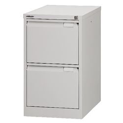 Cómoda archivadora colgante bisley 47x62,2x71,1cm 35k gris claro 2 cajones con cierre