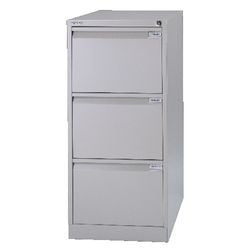 Cassettiera sospesa bisley 47x62,2x101,6 cm grigio chiaro 3 cassetti