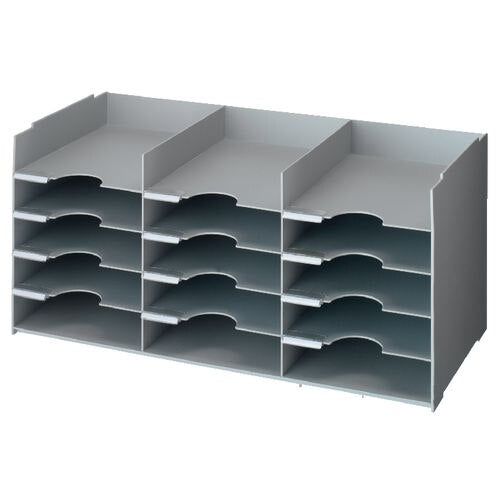 Conjunto compartimento abierto fast paperflow 3 x 5 67,4x31,3x32,7cm gris claro
