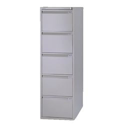Archivador colgante cómoda bisley acero 5 cajones cerradura de cilindro gris