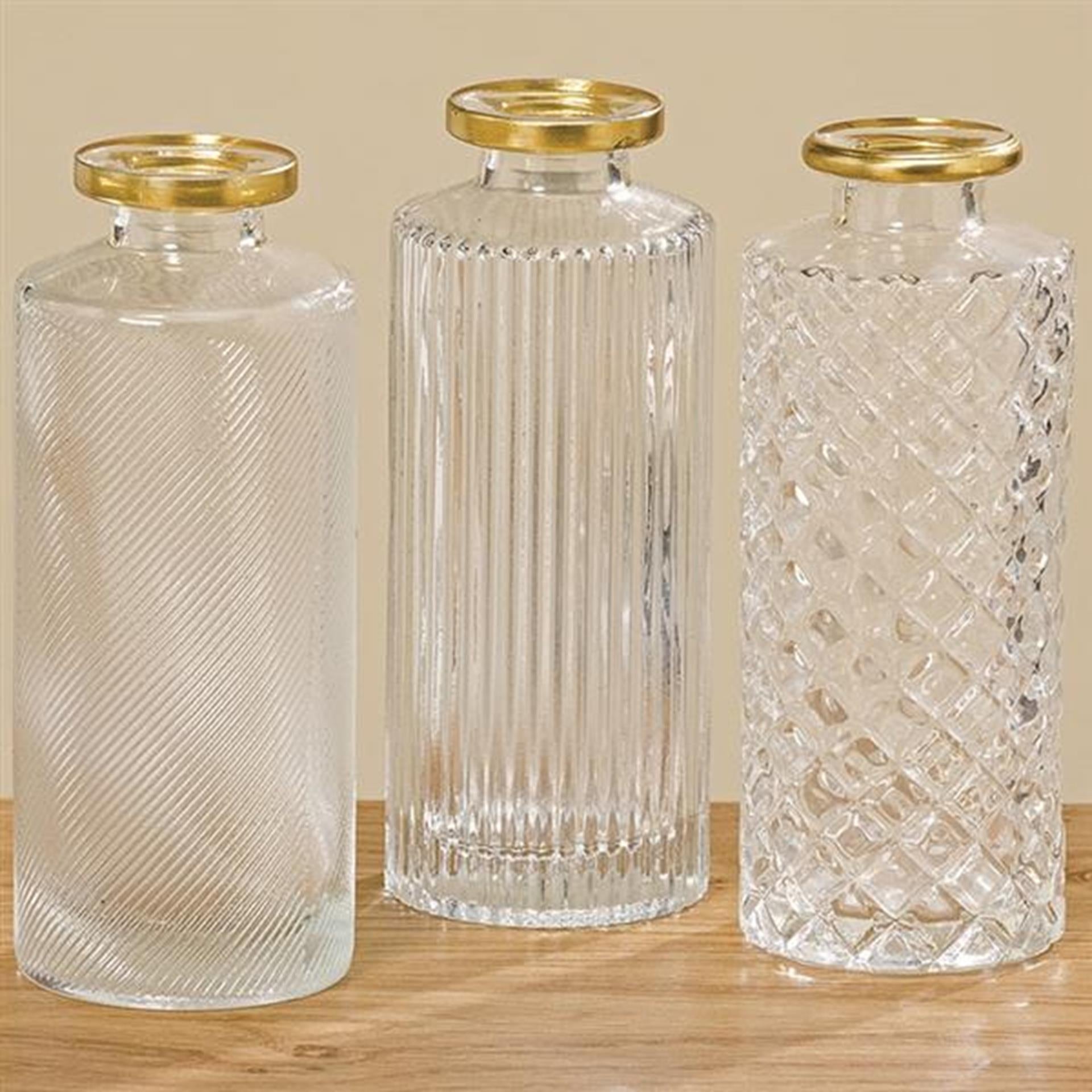 Boltze home vaas adore ã˜5x13cm transparant helder glas