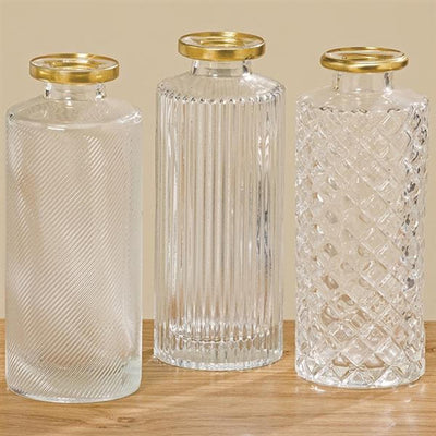 Boltze home jarrón adore ø5x13cm cristal transparente
