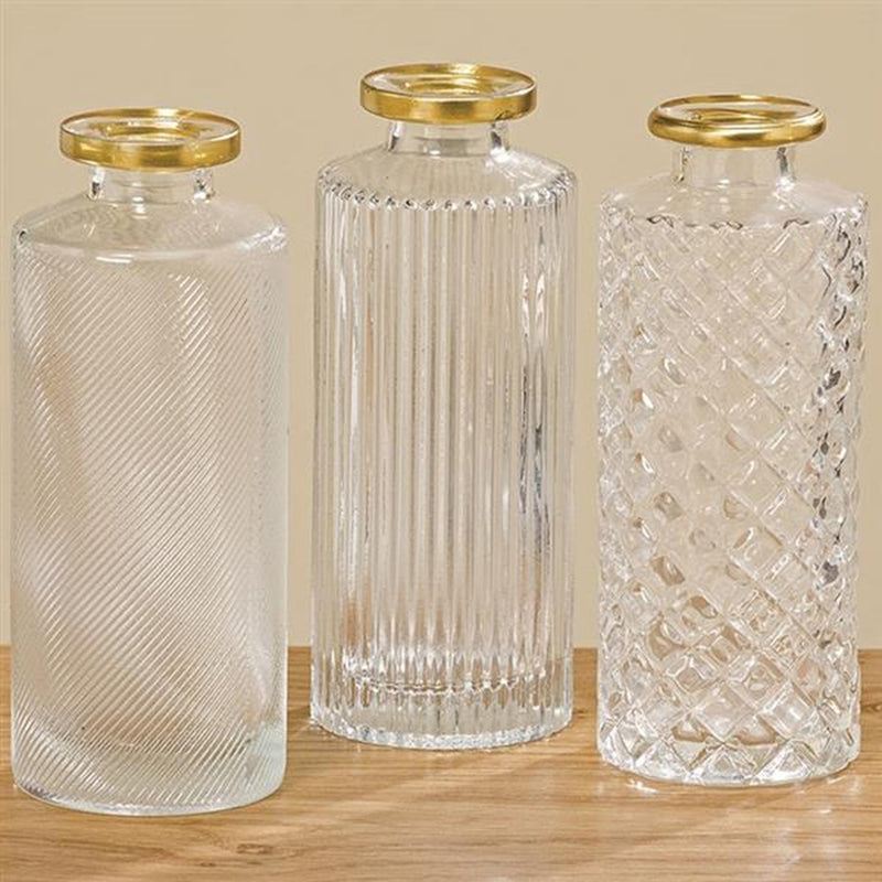Boltze home vaasje adore ø5x13cm transparant glas