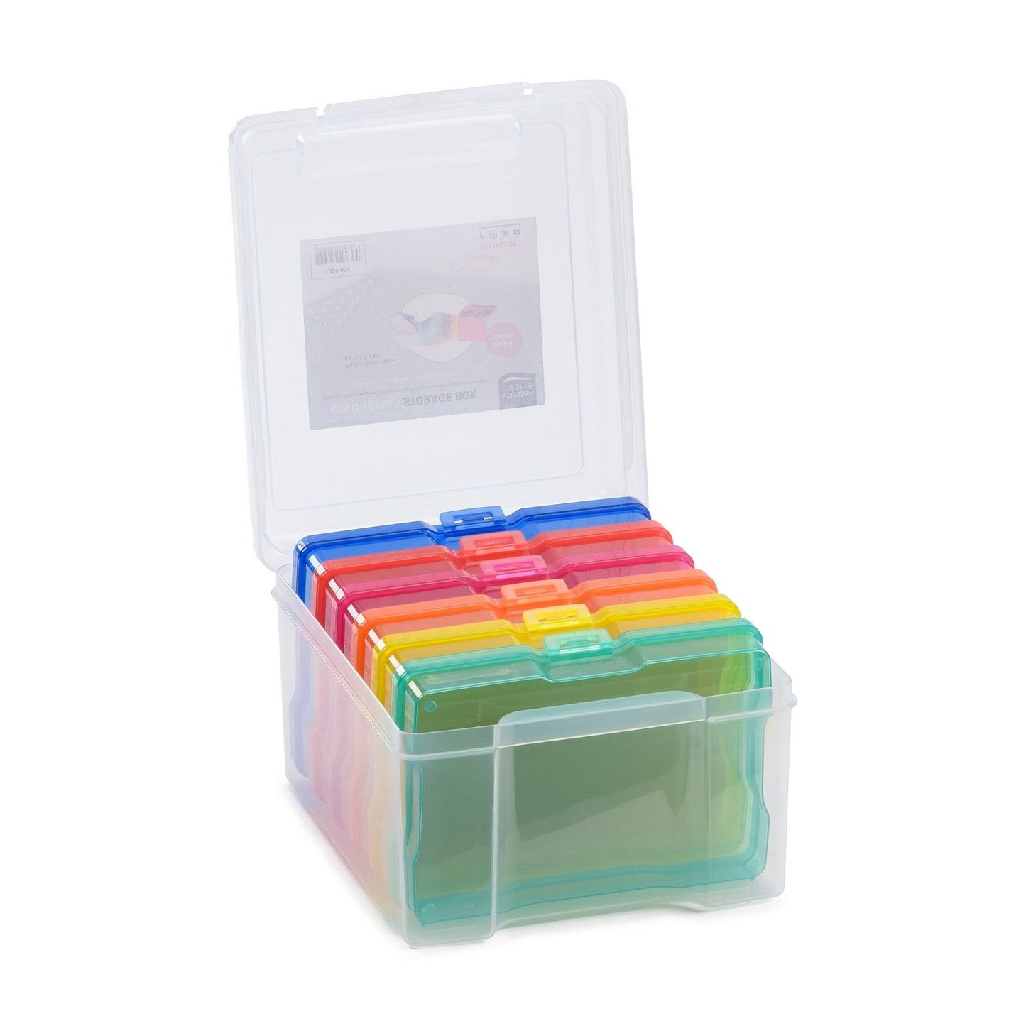 Vaessen creative • opbergbox met 6 cassettes meerdere kleuren