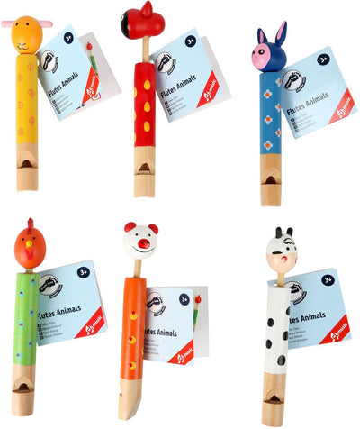 Fischietta degli animali a piede piccoli, set di 6