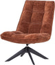 Woood jouke draaifauteuil - chenille structuur - roestbruin - 97x70x85