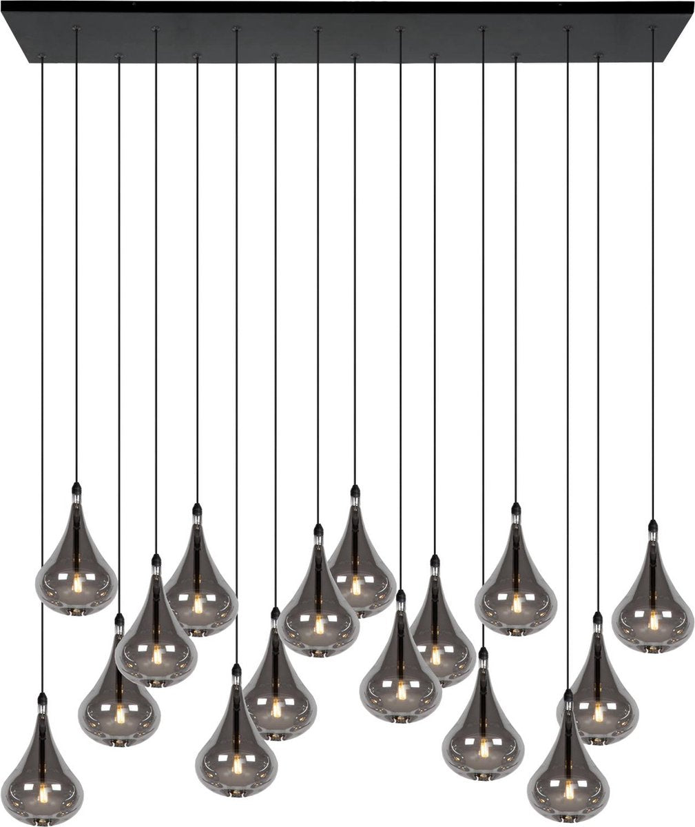 Lucide Tears - lampada a sospensione - led dimmerabile - g4 - 16x1,5w 3000k - nero