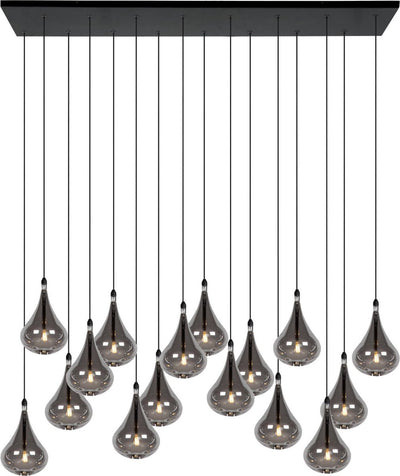 Lágrimas de Lucide - lámpara colgante - led regulable - g4 - 16x1,5w 3000k - negro