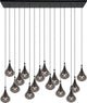 Lucide Tears - lampada a sospensione - led dimmerabile - g4 - 16x1,5w 3000k - nero