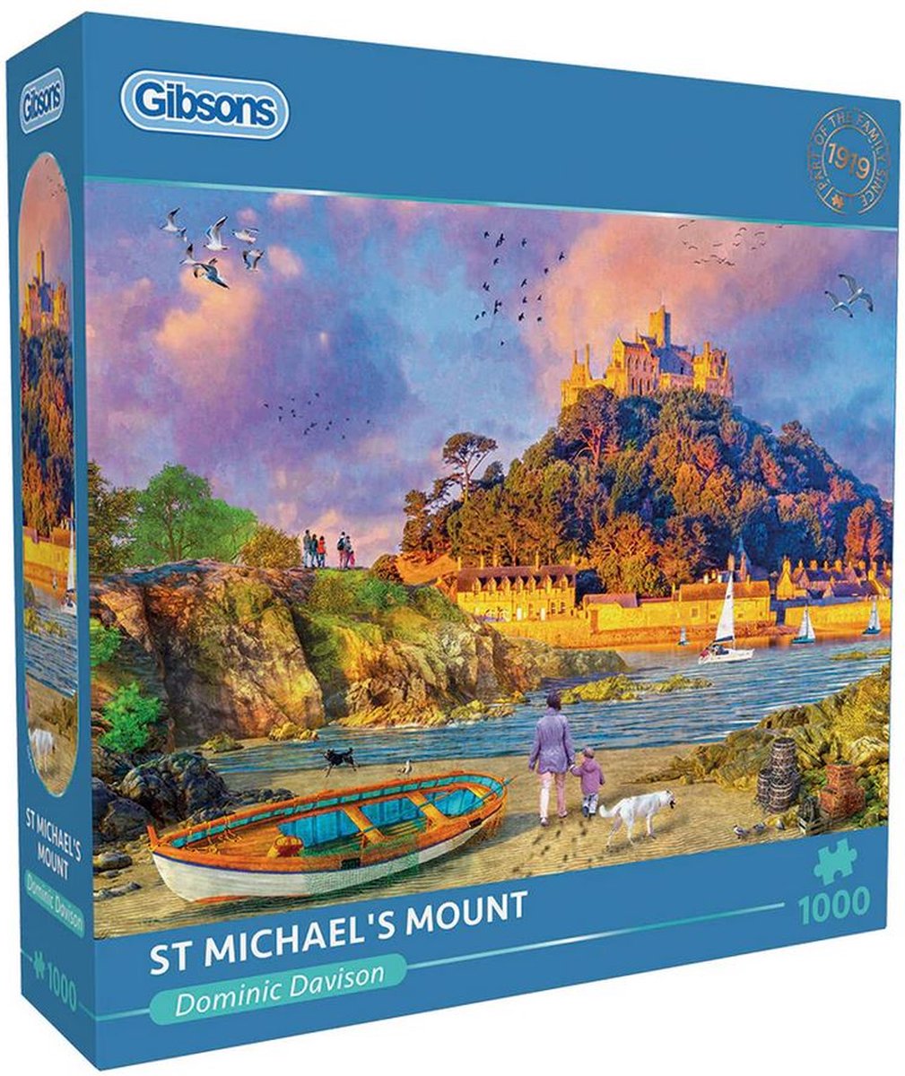 Gibsons - st michael's mount (di dominic davison) - 1000 pezzi 68×49 cm (l×a) - puzzle per adulti