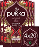 Pukka tea original chai - 80 bustine di tè - tisana biologica - 4 x 20 bustine - confezione risparmio di tè