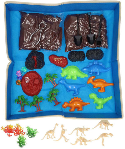 Gioca al mondo dei dinosauri di sabbia con il tappetino da gioco