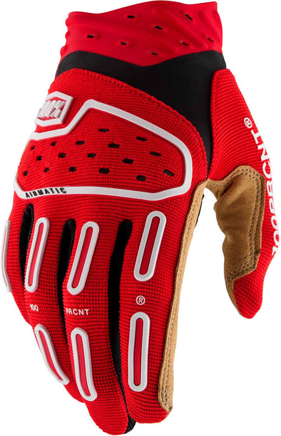 100% airmatic 2 - mtb gloves red black | s
