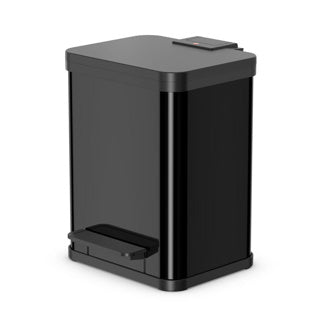 Hailo Hailo 0622-260 Öko Duo Plus M Pedal Bin 2X 9L Plata Negro