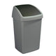 Bin de reciclaje de SunWareWare con cubierta de swing 50L Silver Grey