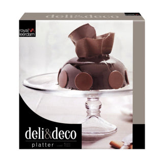 Royal Leerdam Cake Plateau Glass a pie 33 cm x 12.2 cm