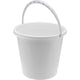 Bucket White With Plastic Handle Gray 10L