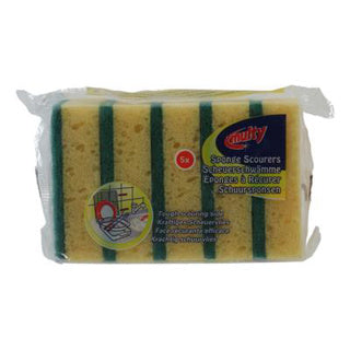 Multy schuurspons 10x7x3cm pak a 5 stuks