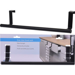 Basic storage solutions deurhanger 36.5x6x8 cm rvs zwart