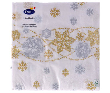 Duni servetten snow white 33x33 cm | 12 stuks