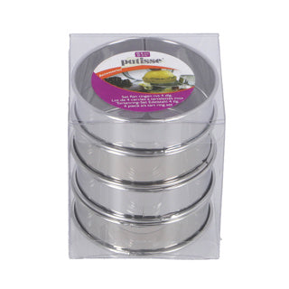 Patisse flanringen set van 4 8 cm rvs