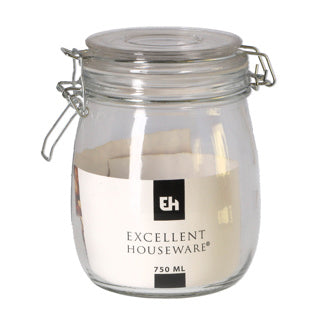 Excellent Houseware Storage jar With Lid 0.75 L