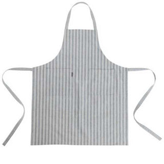 Lino più grembiule streep grigio